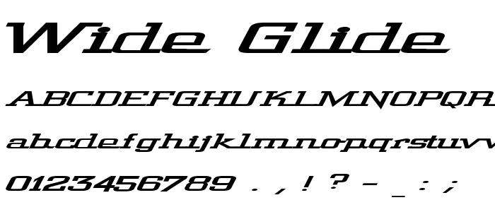 Wide Glide font